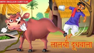 लालची दूधवाला | Greedy Milkman | With English Subtitles | Hindi Stories | kahaniya | Dream Stories