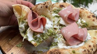Pizza Bianca with Mortadella, Burrata, and Basil Pesto by Julian Sisofo 2,395 views 8 months ago 1 minute, 39 seconds