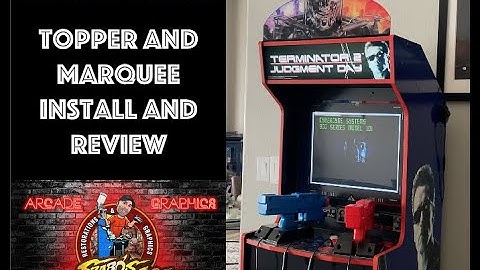Arcade1up Terminator 2 Marquee Upgrade from Szabos arcade: Install plus topper review!