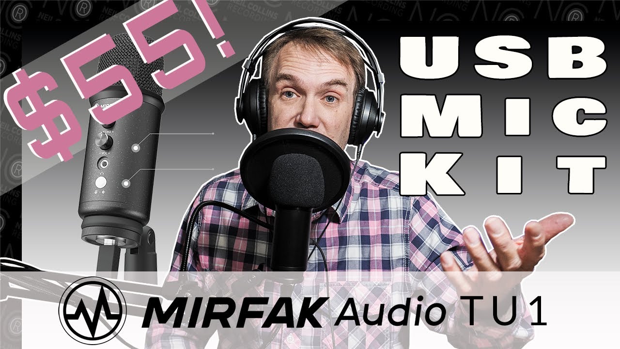 MIRFAK USB Microphone Professional Kit, Desktop Condenser Microphone with  Arm Stand Support iOS/Windows/Android/Linux for Live-Stream, , Game