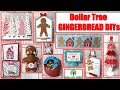 🍬🎄🍭🎄 10 QUICK EASY GINGERBREAD CHRISTMAS DIYS |  DOLLAR TREE DIY | BUDGET CHRISTMAS DIYS