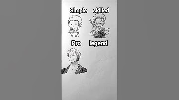 How to draw Zoro in different level 😳 #shorts #anime #drawing #zoro #art