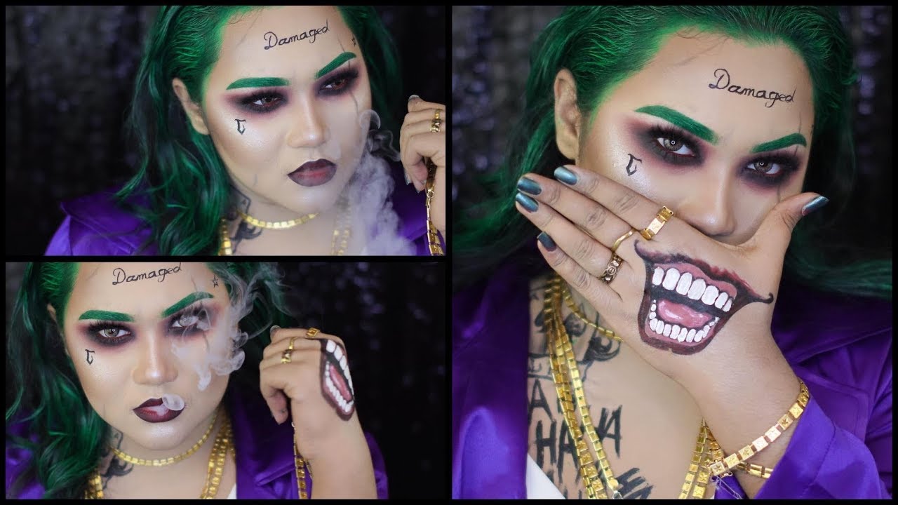 JOKER Suicide Squad Genderbent Halloween Makeup Tutorial | Raisa Naushin