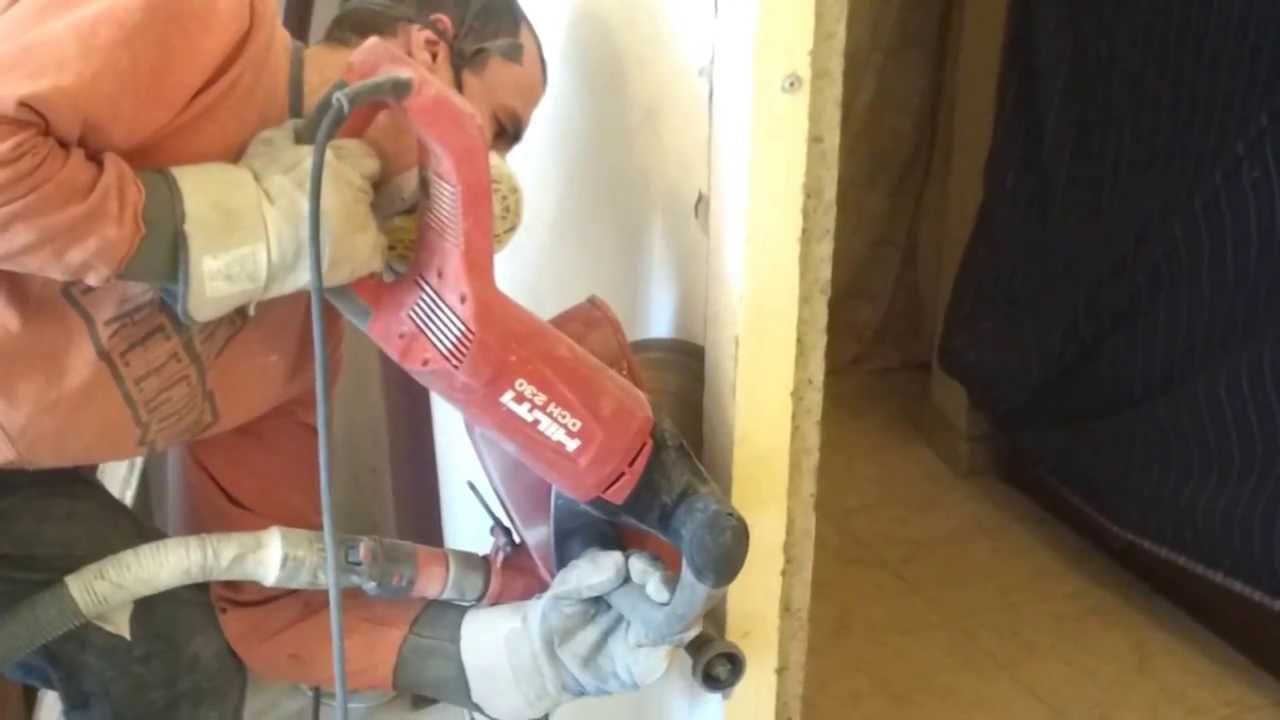 резка бетона без пыли в Киеве - YouTube