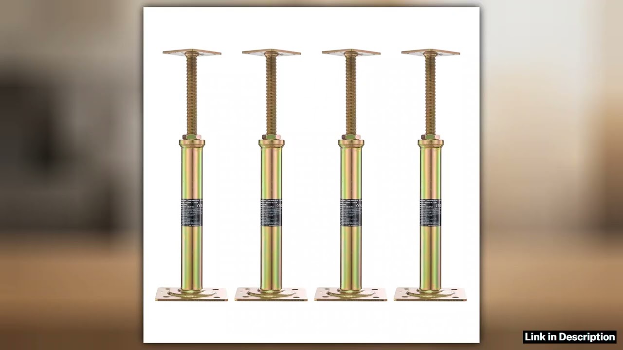 SucceBuy 4pcs House Floor Jack 11616 Adjustable 2500Lbs Support Beam Basement Galvanized Telescopin