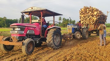 Swaraj 744 FE tractor stuck in mud Mahindra 555 Arjun tractor pulling the swaraj Tractor | CFV |