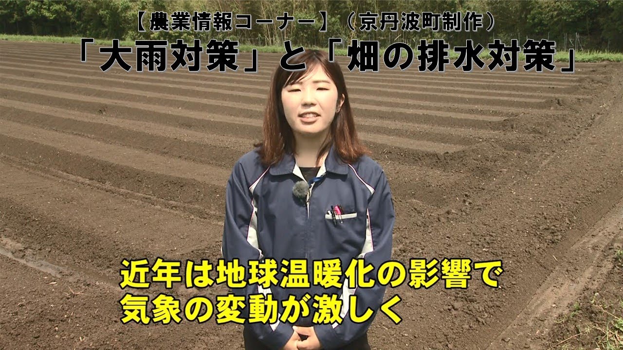 「大雨対策」と「畑の排水対策」（京丹波町制作）