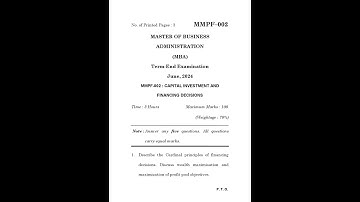 MMPF - 002   June 2024 Question Paper