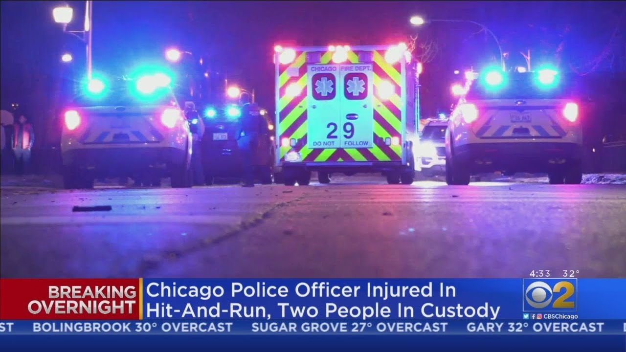 CPD Officer Injured In Hit-And-Run; 2 People In Custody - YouTube