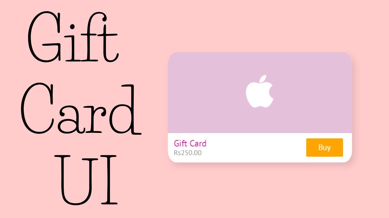 Gift Card UI Design by html CSS | Source code - YouTube