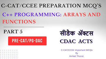 CDAC | CCEE/C-CAT Preparation MCQ