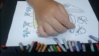 Coloring Picture Of Boy Eagerly Holding A Racket In The Forest To Catch Butterflies 11 - In or Out