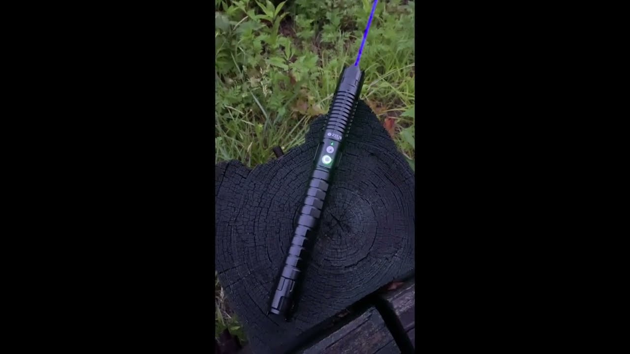 Zeus X - 450nm - 7 watt laser pointer demonstration - YouTube