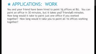 10 Applications of Linear Functions - Work (1.2)