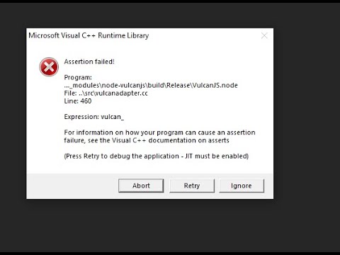 Adobe AI error Visual C++ Assertion failed-  line:460