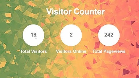 Visitor Counter Using PHP, Live Online Viewers Counter, Total Pageview Counter, Track Website Hits