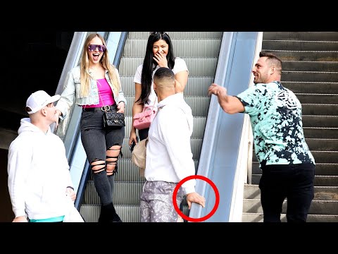 TOUCHING HANDS ON THE ESCALATOR PRANK!! 20