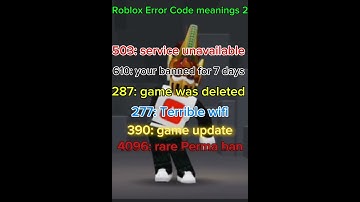Roblox Error Code meanings Pt.2 #roblox#Shorts#errorcodes#capcut