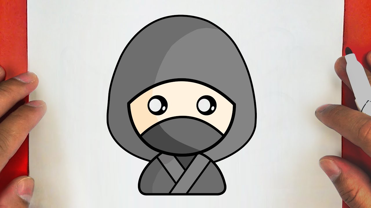 COMO DESENHAR NINJA, PASSO A PASSO, DESENHO FÁCIL/HOW TO DRAW NINJA, STEP  BY STEP, EASY DRAWING 