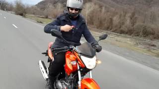 EVAME - Haojue HJ 150 9 maneuver  u0026 highway Test Drive 2015   YouTube