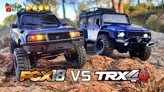 FMS FCX18 Toyota LC80 Land Cruiser VS TRAXXAS TRX4 M Defender |  Comparison Test | @CarsTrucks4Fun