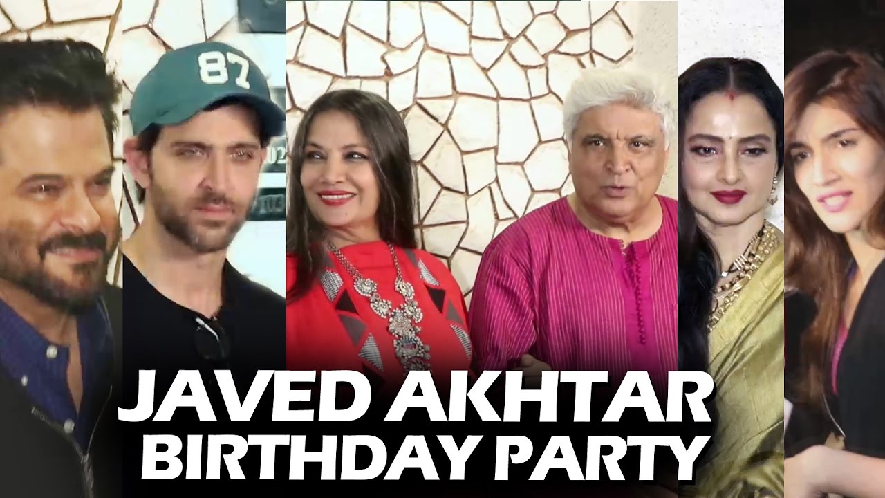 Javed Akhtar's Birthday Party - Full HD Video - Hrithik Roshan, Kriti Sanon,  Rekha - YouTube