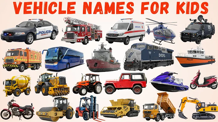 Vehicle Names for Kids  Types of Vehicles with Pictures  Transport Learning for Children #vehicles