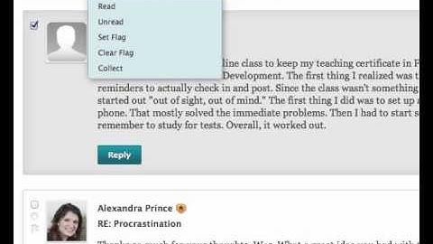 Viewing a Discussion Thread - UMass Amherst - CPE - Student Orientation