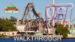 Gröna Lund Walkthrough 2023 - 4K [with Captions] 🇸🇪