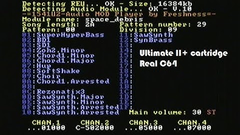 COMMODORE 64 - MOD SPACE DEBRIS BY MARKUS CAPTAIN KAARLONEN PLAYED WITH ULTIMATE II+ ON REAL C64