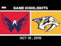 NHL Highlights | Capitals vs. Predators - Oct. 10, 2019