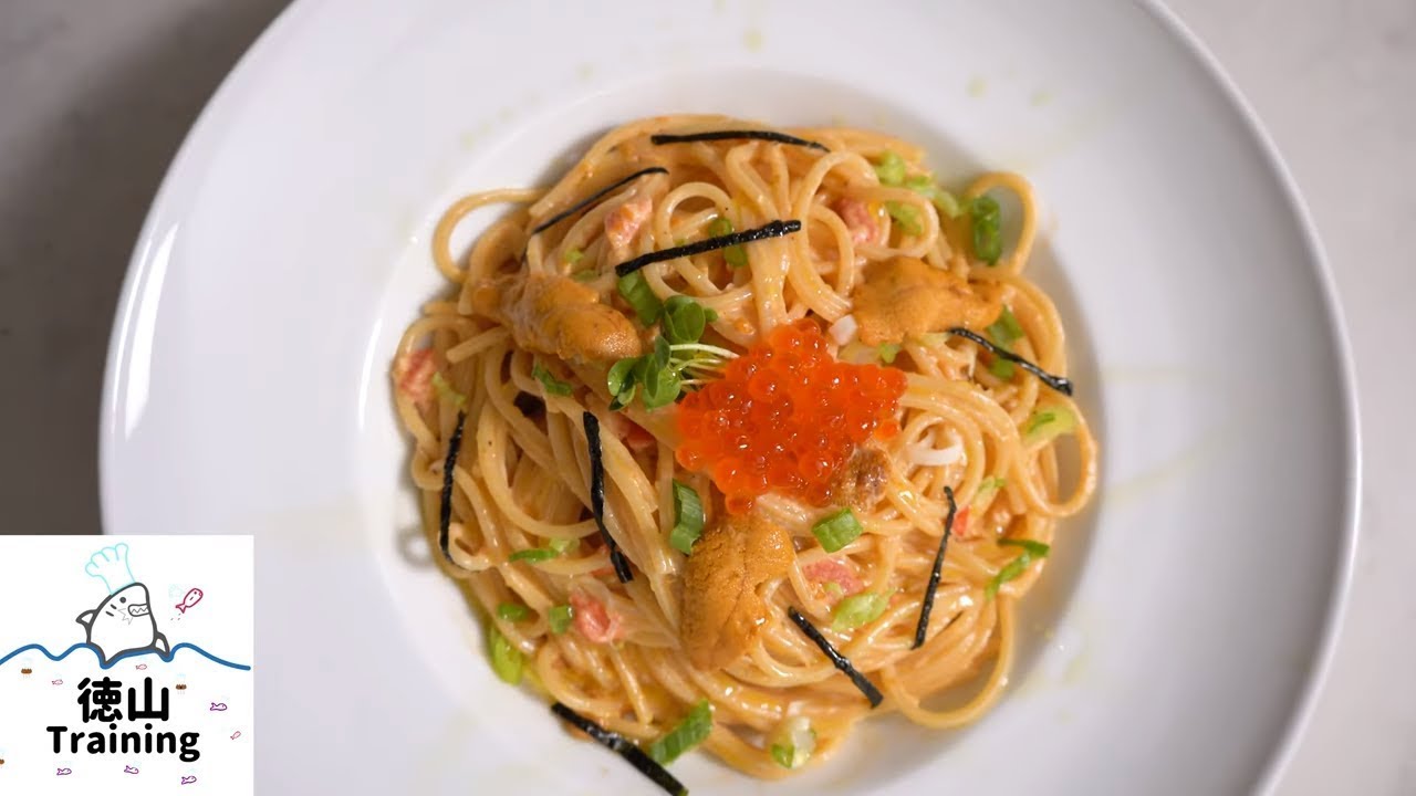 Uni Pasta japanese style pasta with sea urchin | all day i eat like a shark