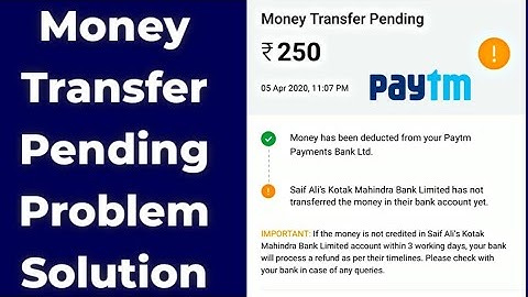 How To Fix Money Transfer Pending Problem In Paytm | Money Sent Through Paytm But Not Received