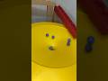 HABA Yellow Circle & Wooden Wave Slope Marble Run + 5 Blue Marbles #asmr