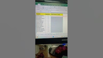 How to create progress bar in Ms Excel.