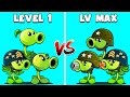 PvZ2 - All Peashooter Plants LEVEL 1 vs MAX LEVEL - Who Will Win ?