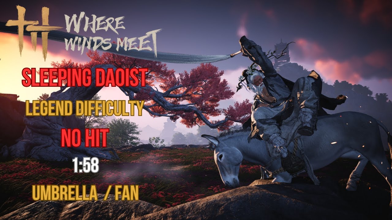 Sleeping Daoist Boss (No Hit 1m58s | Legend Difficulty - Umbrella /Fan) - Where Winds Meet
