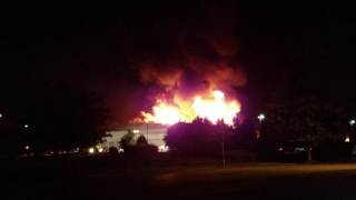 GAP warehouse Fishkill NY fire burn out of control