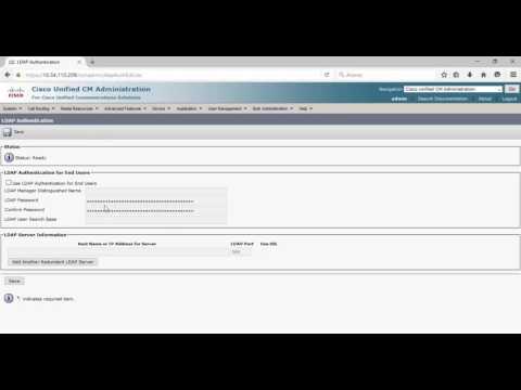 Cisco Call Manager  LDAP authentication