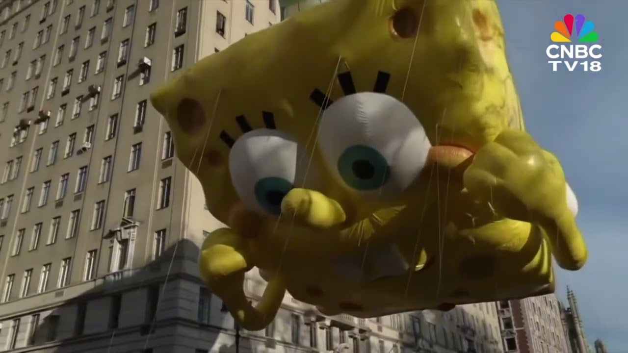 SpongeBob flys up in Macy’s Thanksgiving Parade 