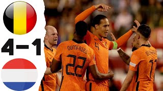Belgium vs Netherlands (1-4) Extended Highlights & All Goals - UEFA Nations League 2022
