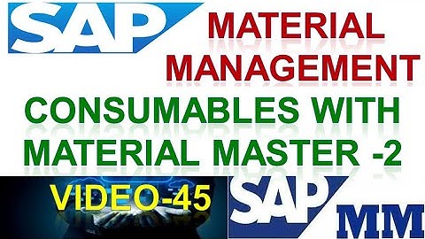 How to Configure Consumables with Material Master 2 in Material Management | SAP MM |DK TECHNOLOGIES
