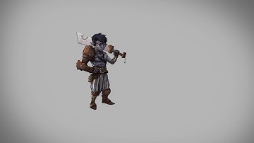 Blue Warrior Attack Animation