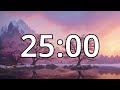 25 minutes timer with calm and relaxing music  cherry blossom timer