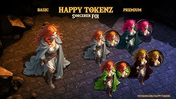 Sorcerer F01 - Animated Token for Foundry VTT, Roll20, Fantasy Grounds, D&D, Pathfinder RPG