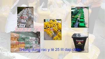 Thùng đựng rác y tế 20 lít màu trắng, thùng lưu trữ rác thải y tế....