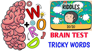 Brain Test:Tricky Words Riddles  Challenge All Levels (1-20) #argaming #braintesttrickywords