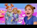 Adley Crafts with Barbie & Chelsea!! Learn how to make fun DIY sparkle crafts inside The Dream House