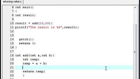26   Functions Returning Values  RETURN STATEMENT  in C Programming Video Tutorials