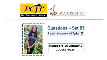 Question Set 05 | Database Management System | Java Institute | Kanagaraj Arunthadhy